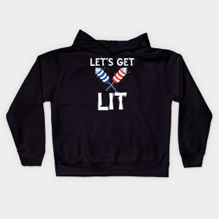 Let's Get Lit Fireworks Kids Hoodie